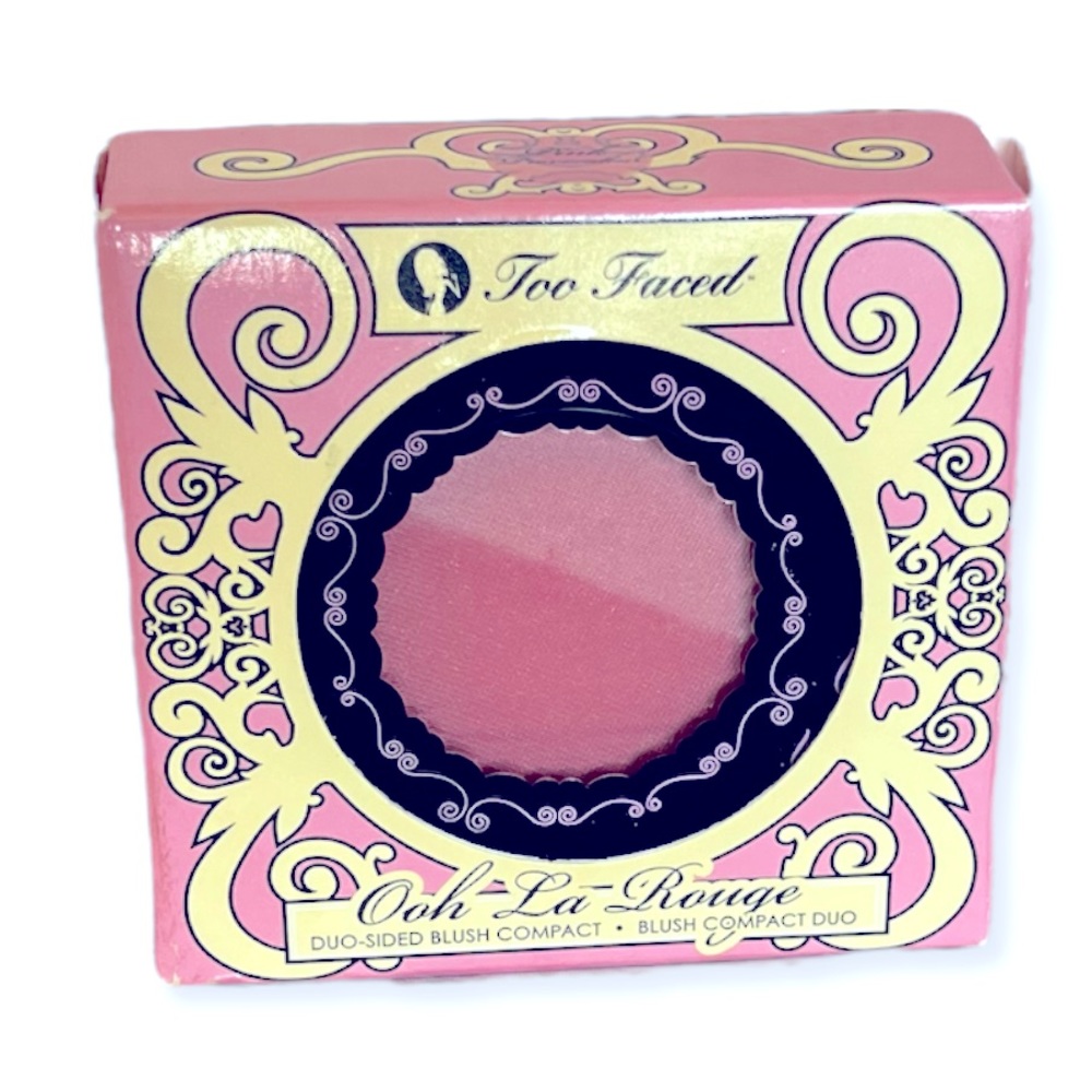 Too Faced Ooh La Rouge Duo-Sided Blush Compact - rare color -Pink Provocateur